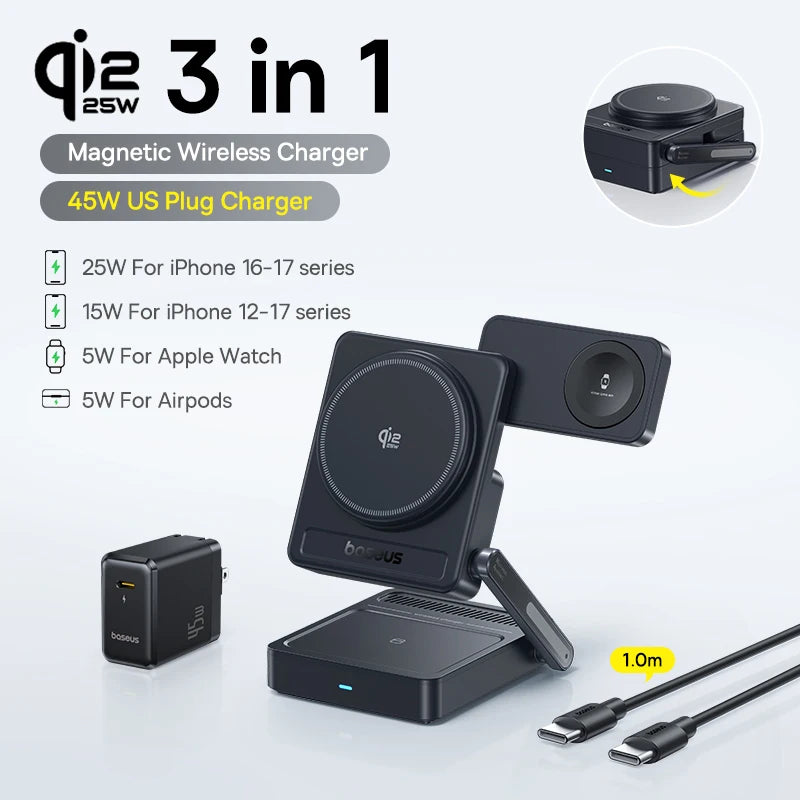 Qi2.2 25W Magnetic Wireless Charger